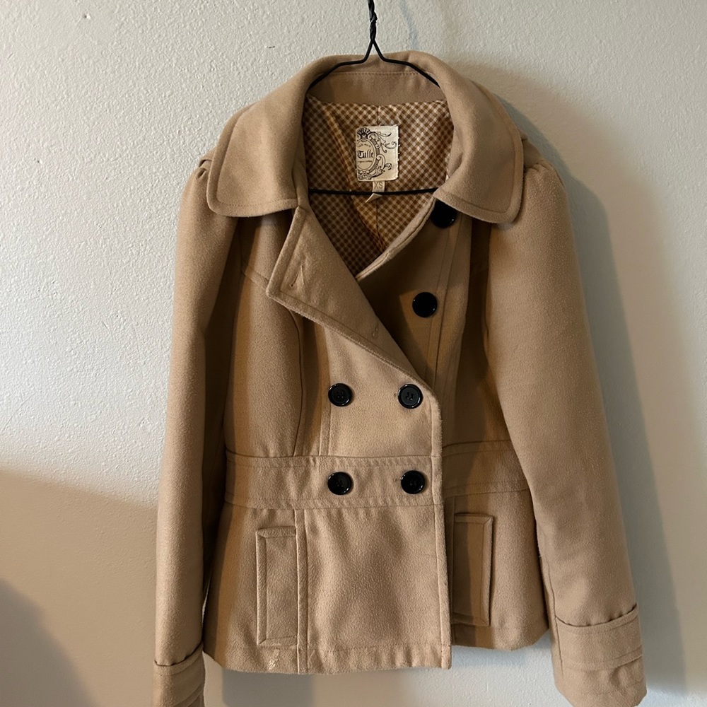 Classic Tan Women's Peacoat